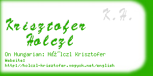 krisztofer holczl business card